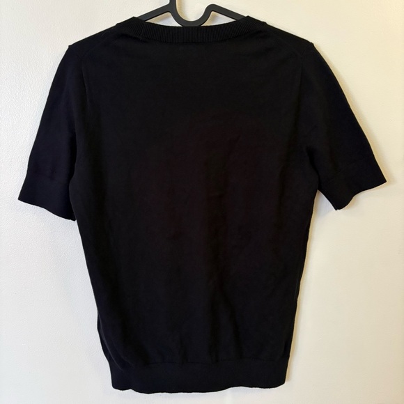 J.Crew Cotton-Cashmere Short Sleeve Sweater Black XS NWT - Picture 10 of 10